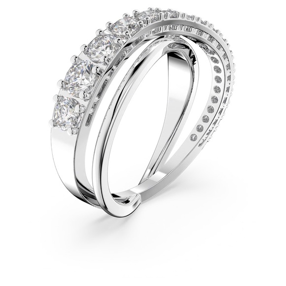 Swarovski Hyperbola ring (Twist)
White, Rhodium plated - Picture 3 of 9